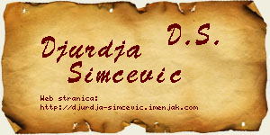 Đurđa Simčević vizit kartica